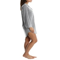 Blis női hosszú ujjú klasszikus gomb lefelé pizsamák sleepshirt hálóing kémia