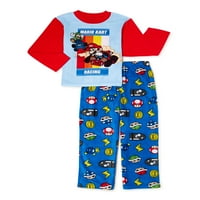 A Nintendo Boys gyapjú pizsama szett, 2 darab, méret 4-10