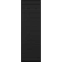 Ekena Millwork 15 W 48 H True Fit PVC Horizontális Slat Modern Style rögzített redőnyök, fekete