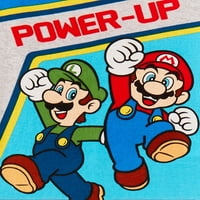 Nintendo Mario Boys Klasszikus Rövid és hosszú ujjú felsők, nadrágok és rövidnadrágok 4 részes pizsama Alvókészlet, 4-10 méret