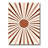 Sugárzó Geometriai Nap Festmény Vászon Art Print