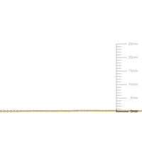 Miabella női 10K arany kerek kábellánc - 17 finoman finom vékony klasszikus alapvető nyaklánc