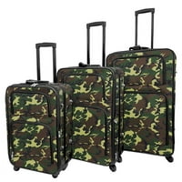 -Cliffs poggyászkészlet fonóhengeres utazási bőrönd szett erdei camo