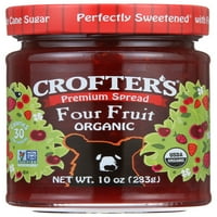 Crofters Fruit Spread Organic Premium Négy Gyümölcs, Oz