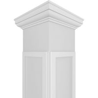 Ekena Millwork 12 W 8'h kézműves klasszikus négyzet alakú, nem társított X-Board parasztház Fretwork oszlop w toszkán főváros
