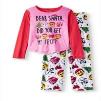 Lányok poli 2 darabos karácsonyi pizsama alváskészlete