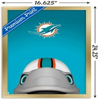 Miami Dolphins - S. Preston Mascot T.D. Wall Poster, 14.725 22.375