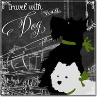 Védjegy Képzőművészet Utazás a kutyáddal vászon művészet, a Color Bakery