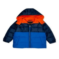 ixtreme fiúk ripstop colorblock puffer kabát, méret 4-18