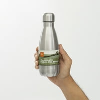 Ozark Trail 12 uncia szigetelt rozsdamentes acélból készült vizes palack, rozsdamentes acél