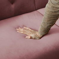 Futon kanapé alvó bársony párnákkal - rózsaszín