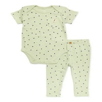 Easy-Peasy Baby Girls Bodysuit és LEGING ruhakészlet, 2 darab, méret 0-hónap