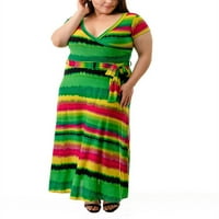 Ella Samani női plusz méretű maxi wrap ruha