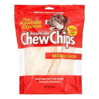 A RAWHIDE Express Natural Premium Chips Recept Chews Dog Treat, Oz