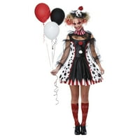 Kaliforniai Jelmezek csavart bohóc Női Halloween díszes ruha jelmez felnőtteknek, XL