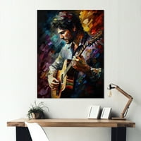Designart Guitar Player I Vászon Wall Art