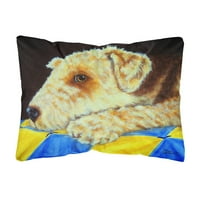 Carolines Treasures AMB1174PW Airedale Terrier Mommas paplan szövet dekoratív párna 12h x16W, Többszínű