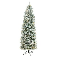 Majdnem természetes 7 'vékony fenyő, mesterséges karácsonyfa előkészítő led lámpák