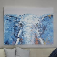 A Novogratz Blue Canvas elefánt fali dekorációja