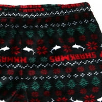 Ünnepi idő fiúk karácsony cápa pizsama szett, 2-csomag, méret 4- és Husky