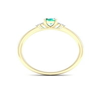 Imperial drágakő 10K sárga arany ovális vágott smaragd 1 20ct tw gyémánt női gyűrű