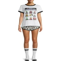 Mario Kart női és női plusz pizsama szett, 3 darab