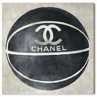 Wynwood Studio Fashion and Glam Wall Art vászon nyomatok 'BM Fashion Basketball' Divat-Fekete, fehér