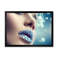 Designart „Drágakövek a női ajkakról” modern keretes művészeti nyomtatás