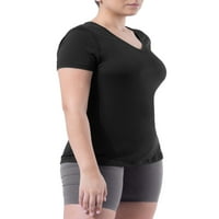 Atlétikai munkák női aktív V-nyakú póló rövid ujjú, 2-csomag, méretek XS-XXXL