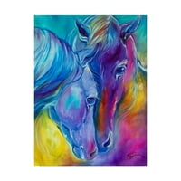 Védjegy képzőművészet 'Színezd a világomat lovakkal szerető szellemekkel' vászon művészet Marcia Baldwin