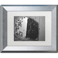 Védjegy Képzőművészet Butts épület reflexiója Canvas Art készítette: Yale Gurney, White Matte, ezüst keret