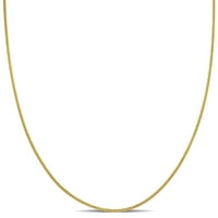 Miabella női gyémánt vágás lapos járdaszegély lánc nyaklánc 14K sárga aranyban