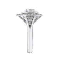 CTTW körte alakú halo gyémánt eljegyzési gyűrű vintage milgrain szegéllyel 10k fehéraranyban
