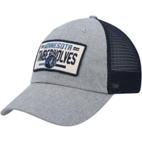 Férfi szürke haditengerészet Minnesota Timberwolves Lyndon Snapback kalap