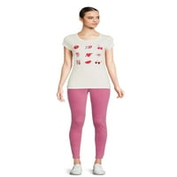 Valentin -napi női XO szívgraphikus póló rövid ujjú
