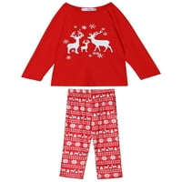 Egyedi alku a női karácsonyi szarvas póló és a szarvas nadrág családi pizsamás hüvelykészletek