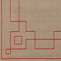 Művészi szövők Alfresco szilárd terület szőnyeg, barna, 8'9 kerek