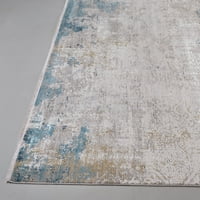 Lindstra gradiens akvarell szőnyeg, elefántcsontkék, 3ft - 1 hüvelykes akcentus szőnyeg