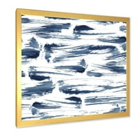 Designart 'Kék Absztrakt Vízi Textúra' Modern Keretes Art Print