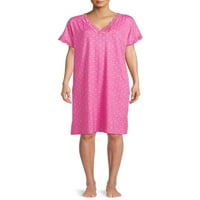Titkos kincsek A női és a nők plusz méretű kötött v-nyakú nightgown rövid ujjú
