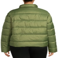 Idő és Tru Női és Női és Női Puffer kabát, S-3X méretű