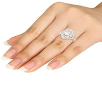 Imperial 1 2Ct TDW Diamond 14K rózsa arany ovális gyémánt halo eljegyzési gyűrű