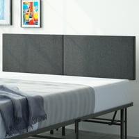 Zinus 42 SmartBase® matrac alapítvány kárpitozott fejtámlával, fémplatform ágykeretével, King