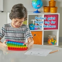 Tanulási erőforrások Száz deszkás szenzoros buborék Popper - Rainbow Push Pop Fidcet Toys, Age 3+, pop a számláláshoz