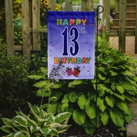 Carolines kincsek Cj1104gf Boldog 13. születésnapot zászló kert mérete kicsi, többszínű