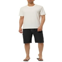Egyedi olcsó férfi nyári szilárd rövidnadrág húzózsinór rugalmas deréklap rövidnadrág