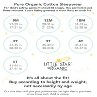 Lamaze Organic Baby kisgyermek lány 1pk láb nélküli nyújtó pizsamák, mérete 9m-5T
