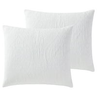 Jobb Homes & Gardens Matelassé Ogee Pattern Coforter Set, King, White