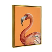 Stupell Industries trópusi flamingo madár portré akvarell