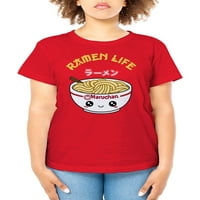 Ramen life női junior rövid ujjú grafikus póló